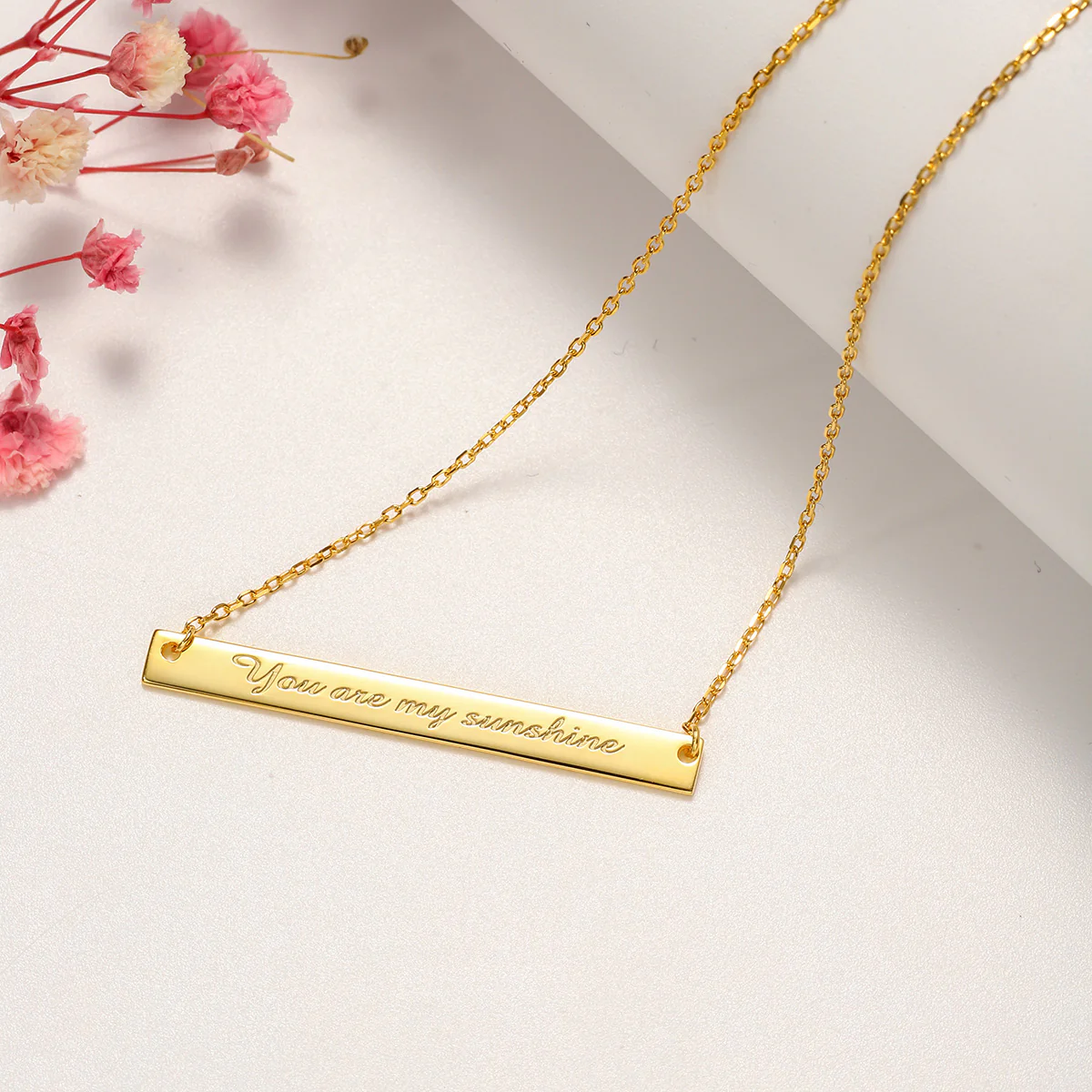 Serif Custom Sentence Tag Chain Necklace - Image 7